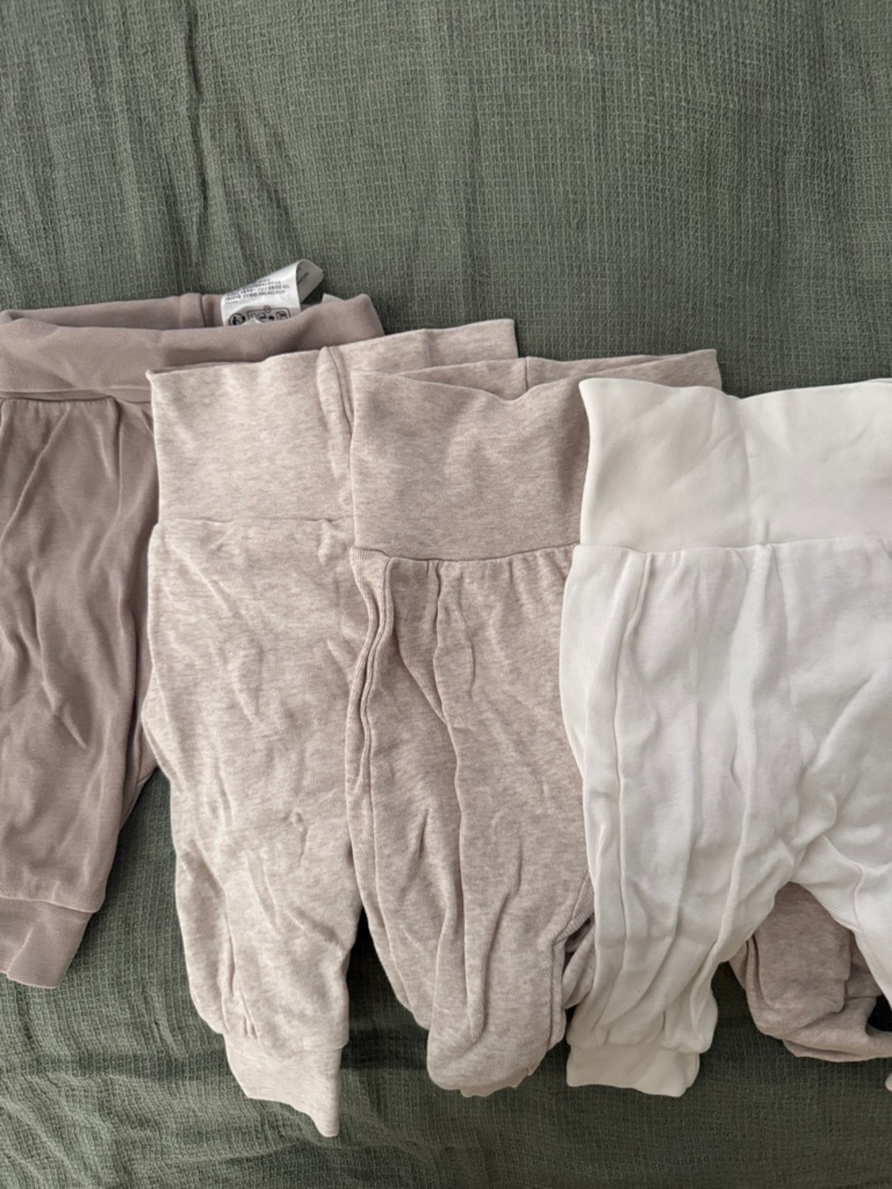 H&M Baby/Toddler Neutral Leggings Set - White and Taupe